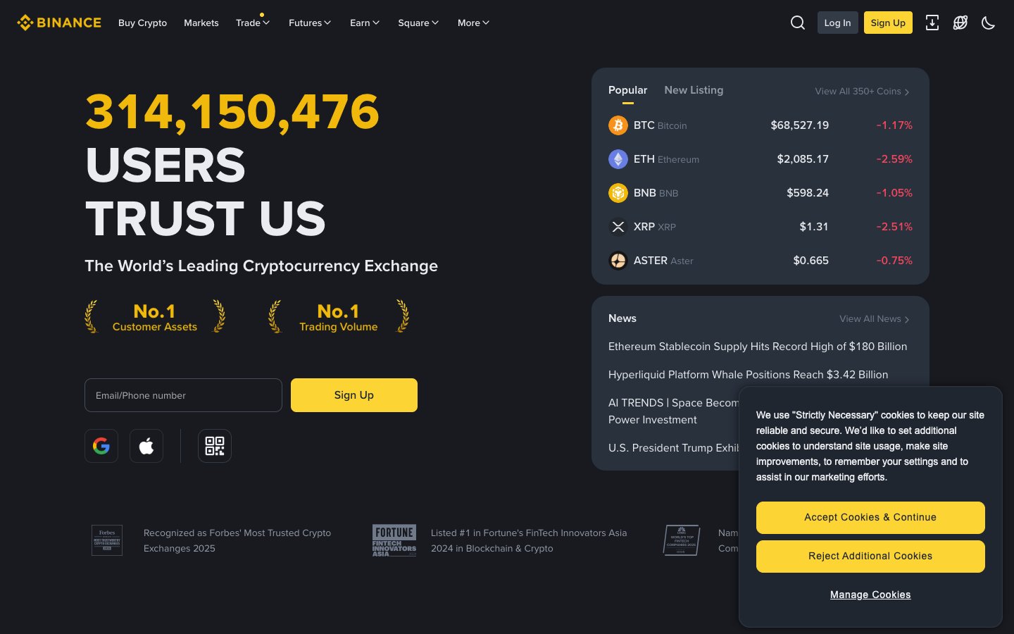 Binance Api Dashboard Screenshot